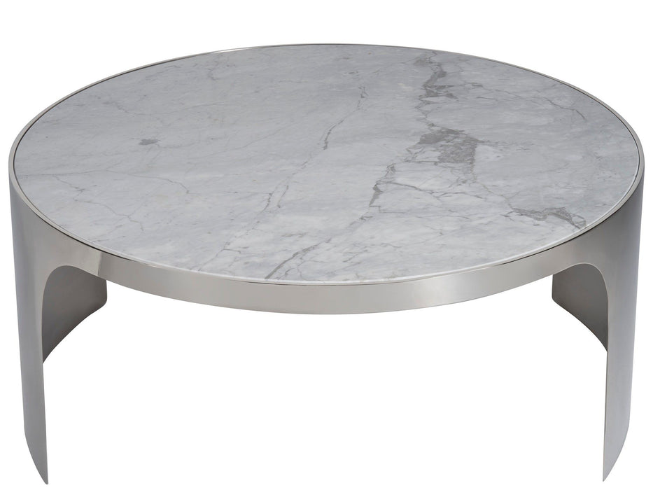 Modern - Revolve Large Nesting Table - Pearl Silver