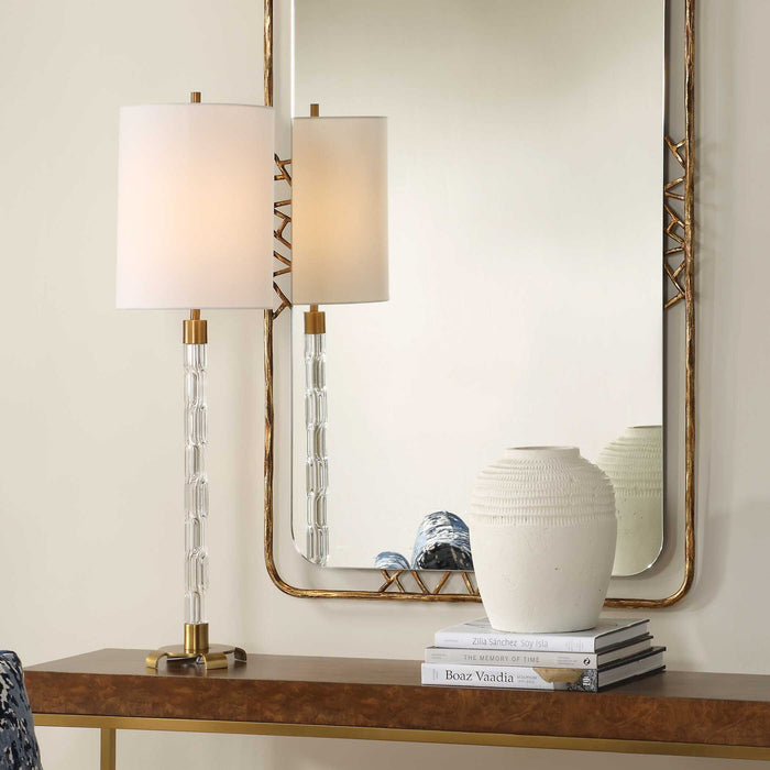 York - Crystal Buffet Lamp - Brass