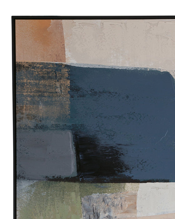 Kasia Framed Canvas - Gray / Beige