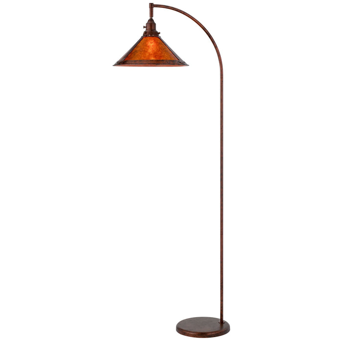 Downbridge - 3122 65" Height Metal Arc Floor Lamp - Rust