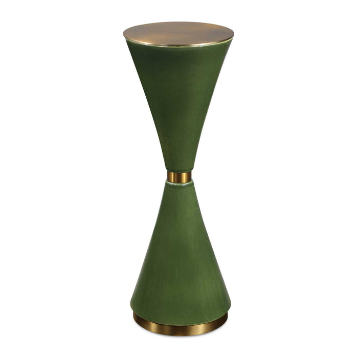 Ronde - Drink Table - Brass / Jade Green