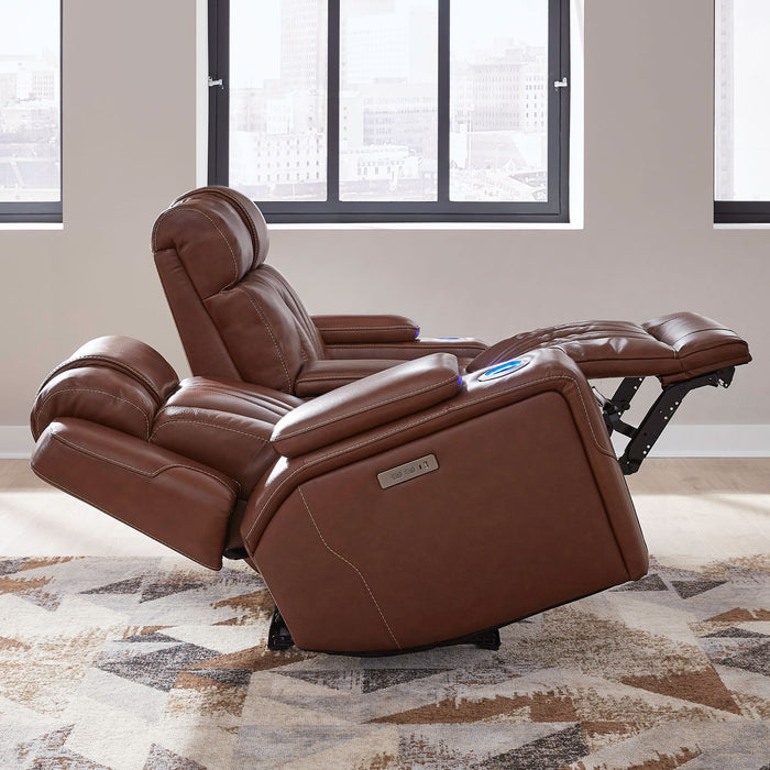 Caswell - Loveseat With Console P2 & ZG - Brown