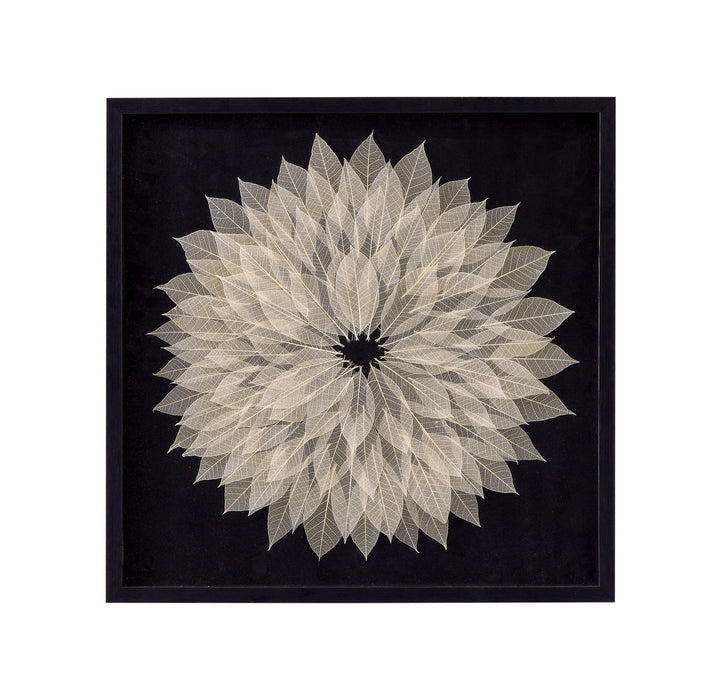 Translucent Leaf Wall Art - Black / Beige