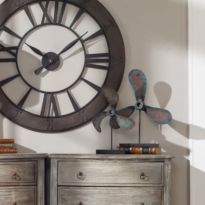 Propellers - Rust Sculptures (Set of 2) - Black