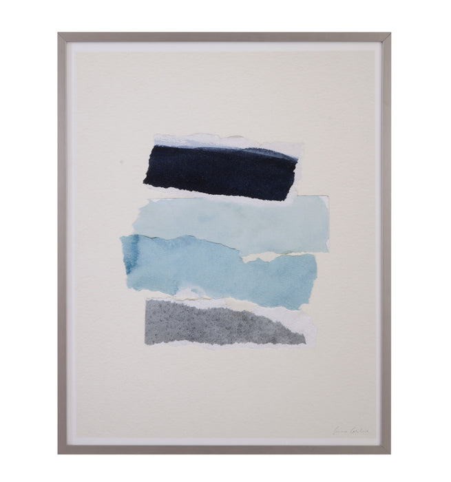 Seaside Color Study III Framed Print - Blue / Beige