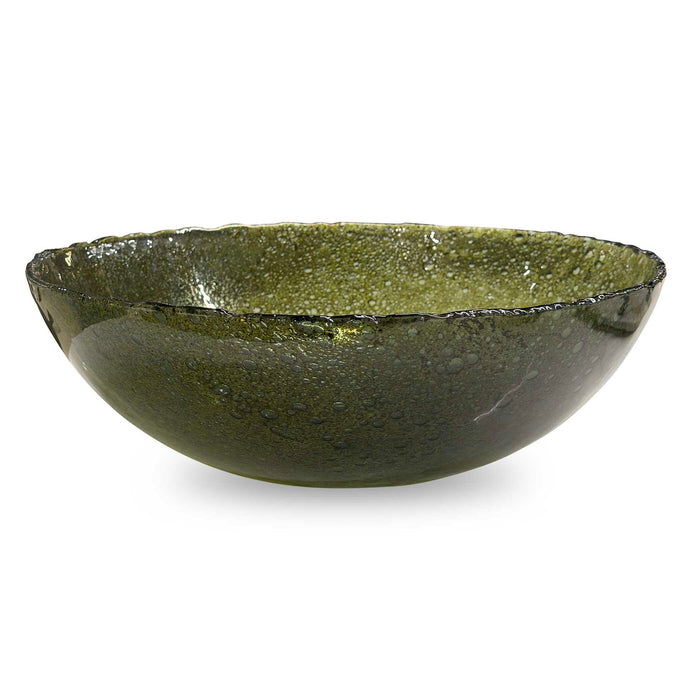 Veridian Shimmer - Earthy Glass Bowl - Green