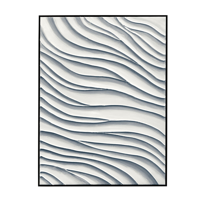 Ripples Canvas Art - White