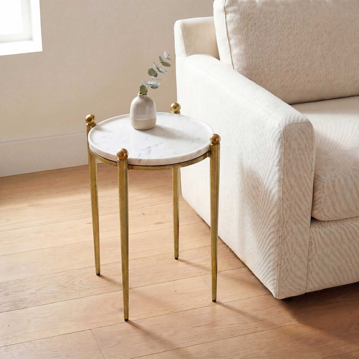 Nahunta - Accent Table - Antique Brass
