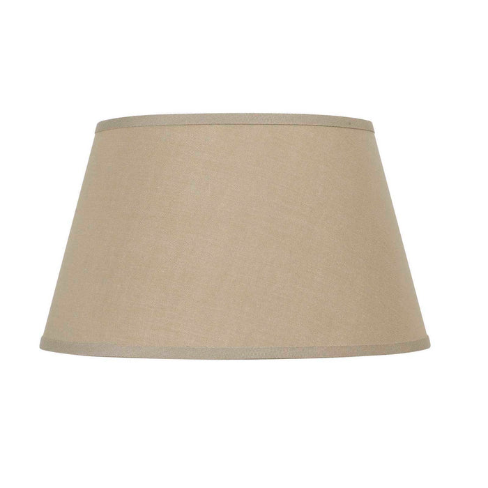 11" Height Fabric Shade - Khaki & Beige - 18" Diameter