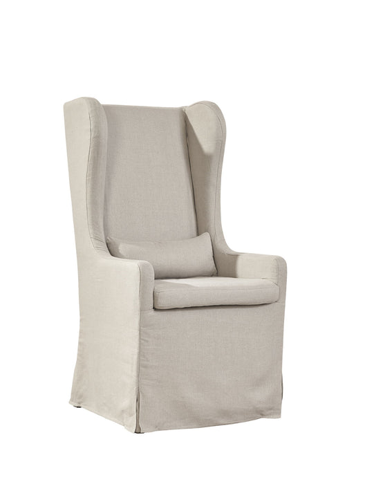 Highback Linen Host Chair (Set of 2) - Gray