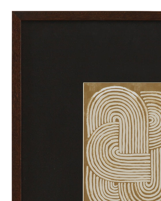 Neutral Strokes III Framed Print - Black