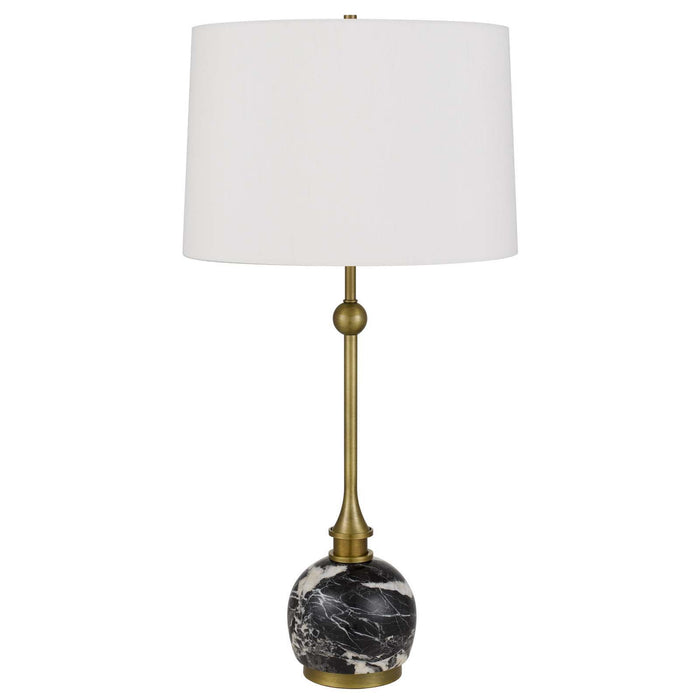 Midlands - 29.25" Height Metal - Antique Brass / Black Marble