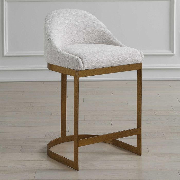 Ira - Counter Stool - Gold / Ivory