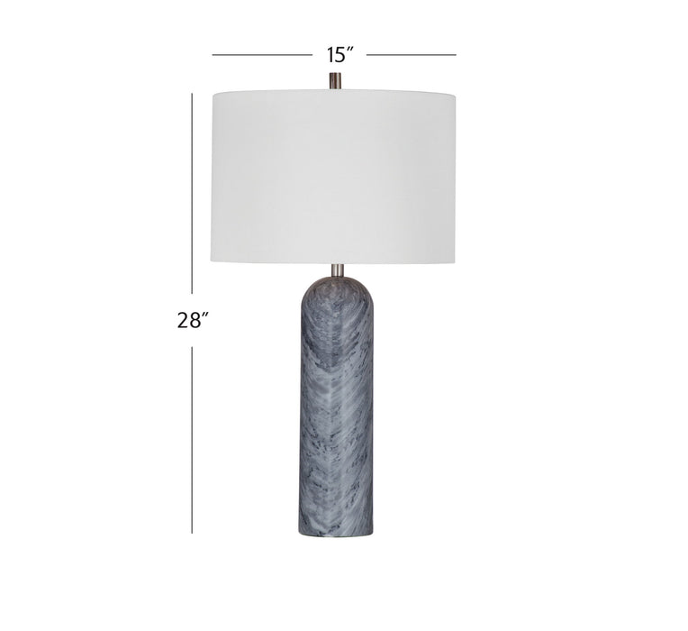Sassandra - Table Lamp - Gray / White