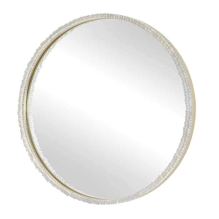 Break The Ice - Round Mirror - Gold
