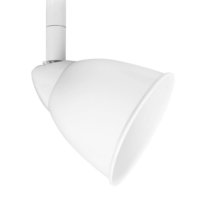 4.87" Height Serpentine Track Head With Shade - White - Metal