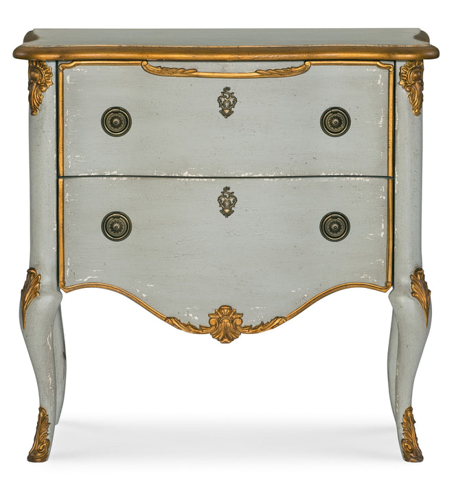 Melange - French 2-Drawer Chest - Pearl Silver