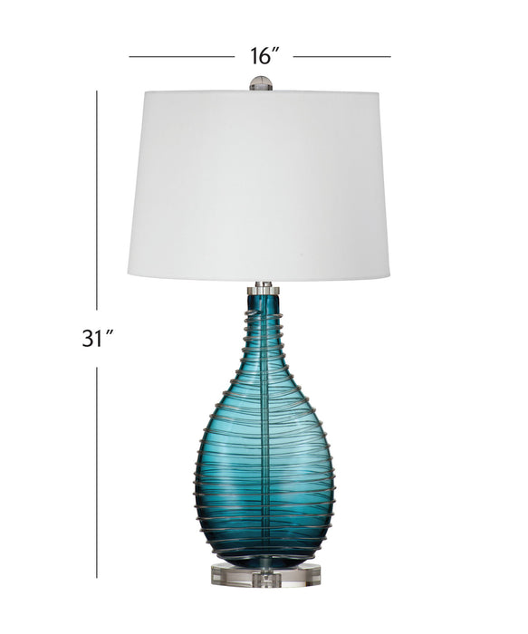 Andorra - Table Lamp - Blue / White