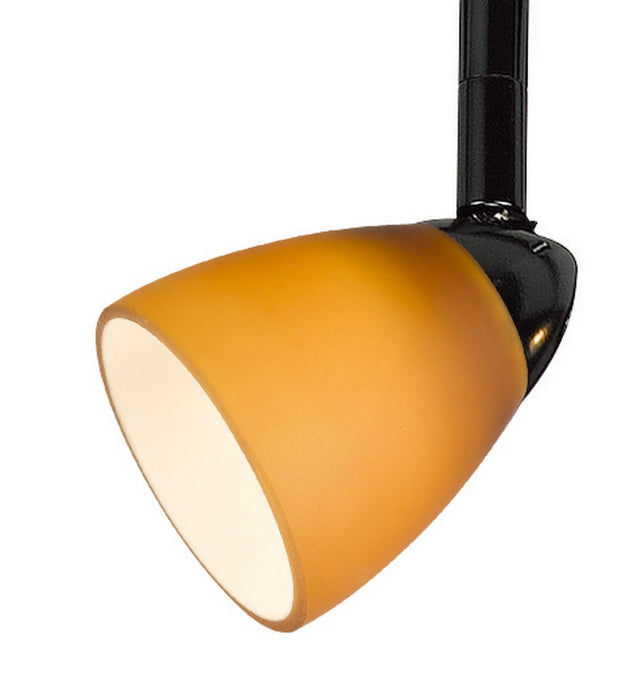 4.87" Height Serpentine Track Head With Shade - Amber & Black