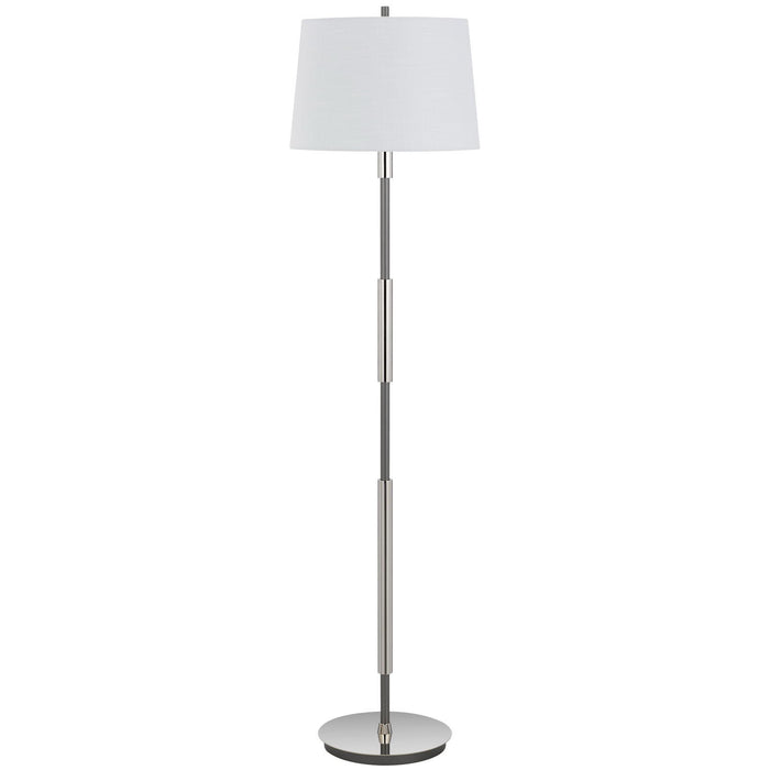 Ciudad - 150W 3 Way Metal Two Tone Floor Lamp - Chrome / Silver Gray