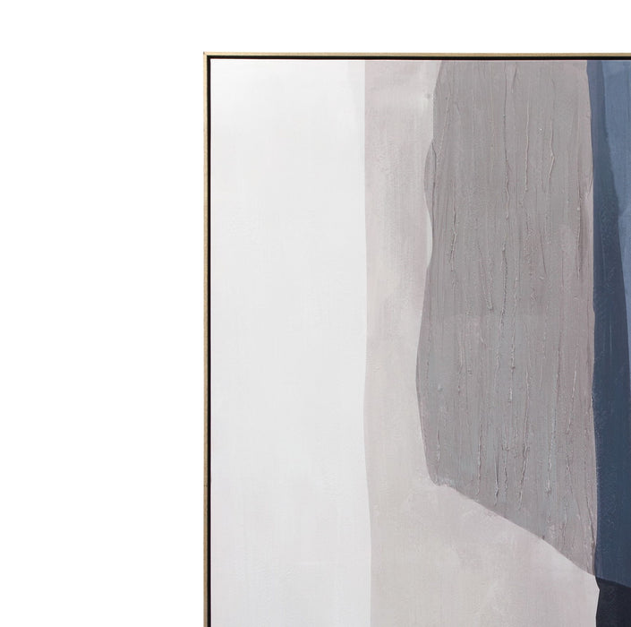 Salone Canvas Art - Beige / Blue