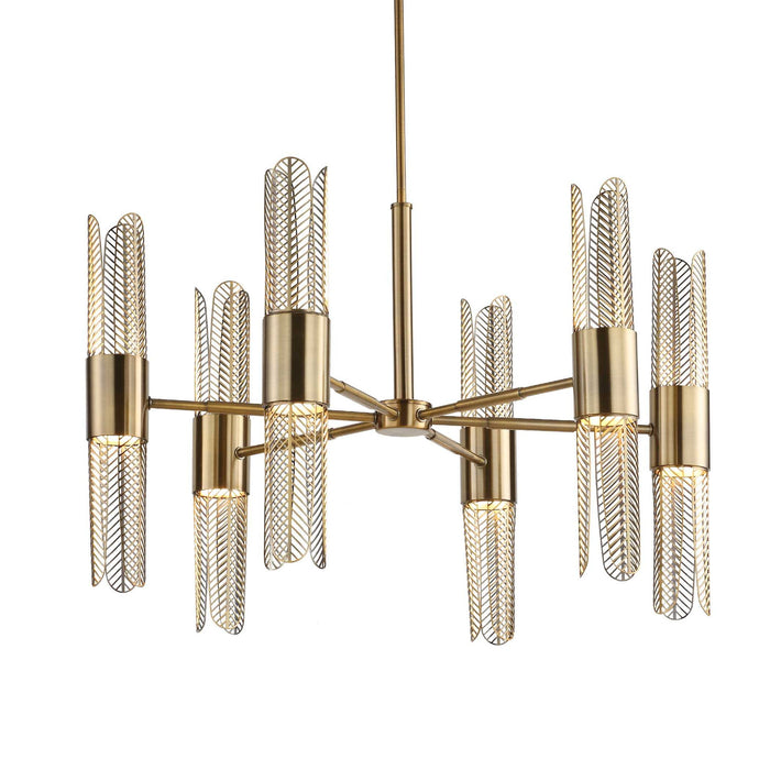 Cret - 12 Light Brass Chandelier - Bronze