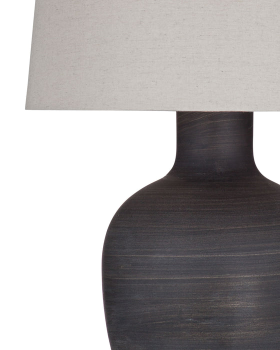 Volga - Table Lamp - Dark Gray / Beige