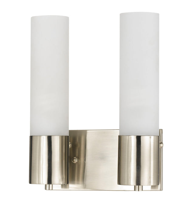 11.25" Height Double Cylinder Wall Light - Brushed Steel