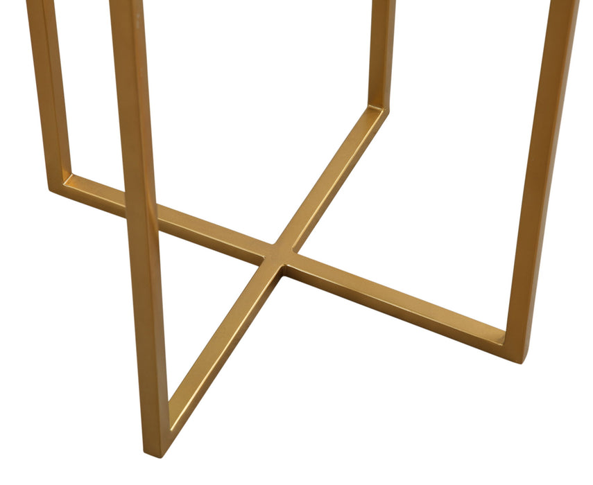 Marilee - Accent Table - Rich Green / Sleek Brushed Gold