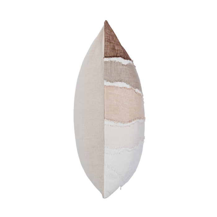 Bikram - 22" x 22" LN Pillow - Ivory / Mocha Cream