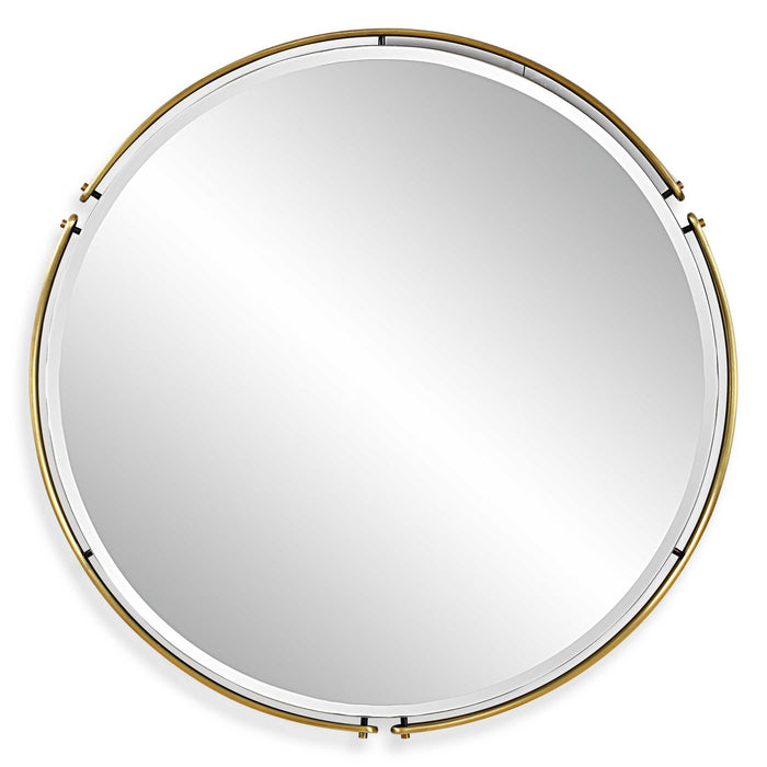 Wesley - Round Mirror - Gold