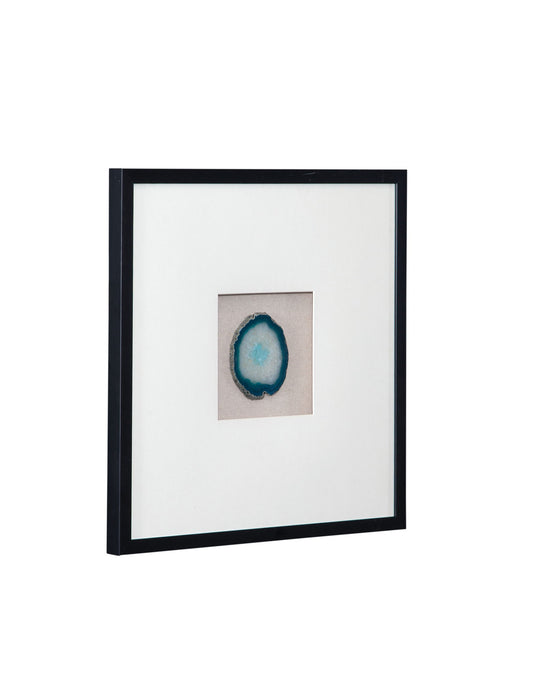 Crystal Geode Wall Art - Blue / White