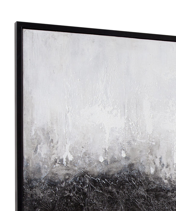 Divided Framed Canvas - Gray / Black