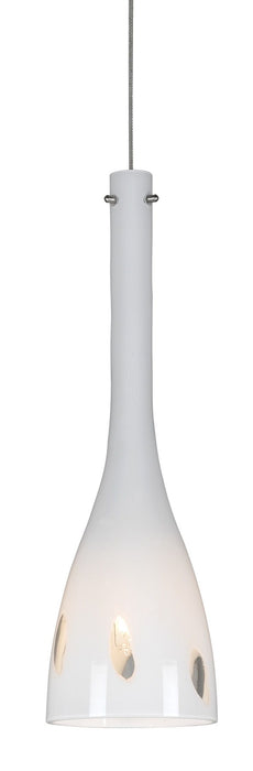 13.8" Height Glass and Metal Pendant With Dark Bronze Cord