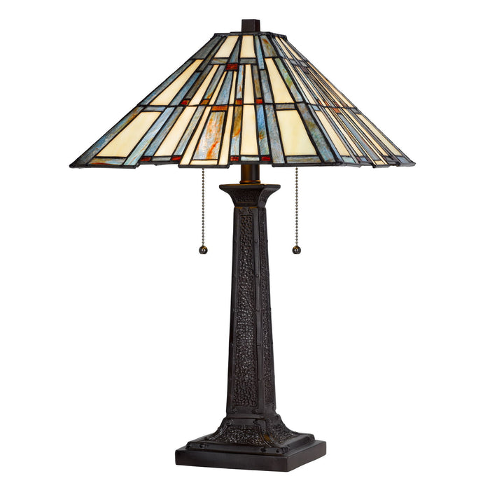 3100 Tiffany - 23" Height Metal / Resin Table Lamp - Dark Bronze