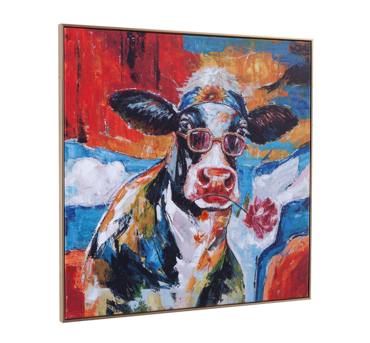 Cool Dude Framed Canvas - Red