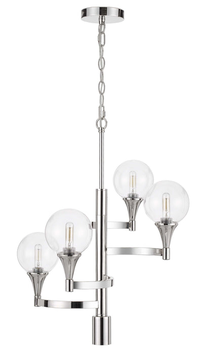 Milbank - 24" Height Chandelier - Chrome & Clear