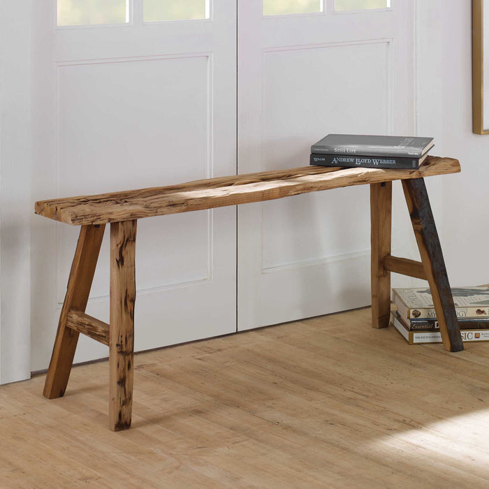 Paddock - Rustic Bench - Dark Brown