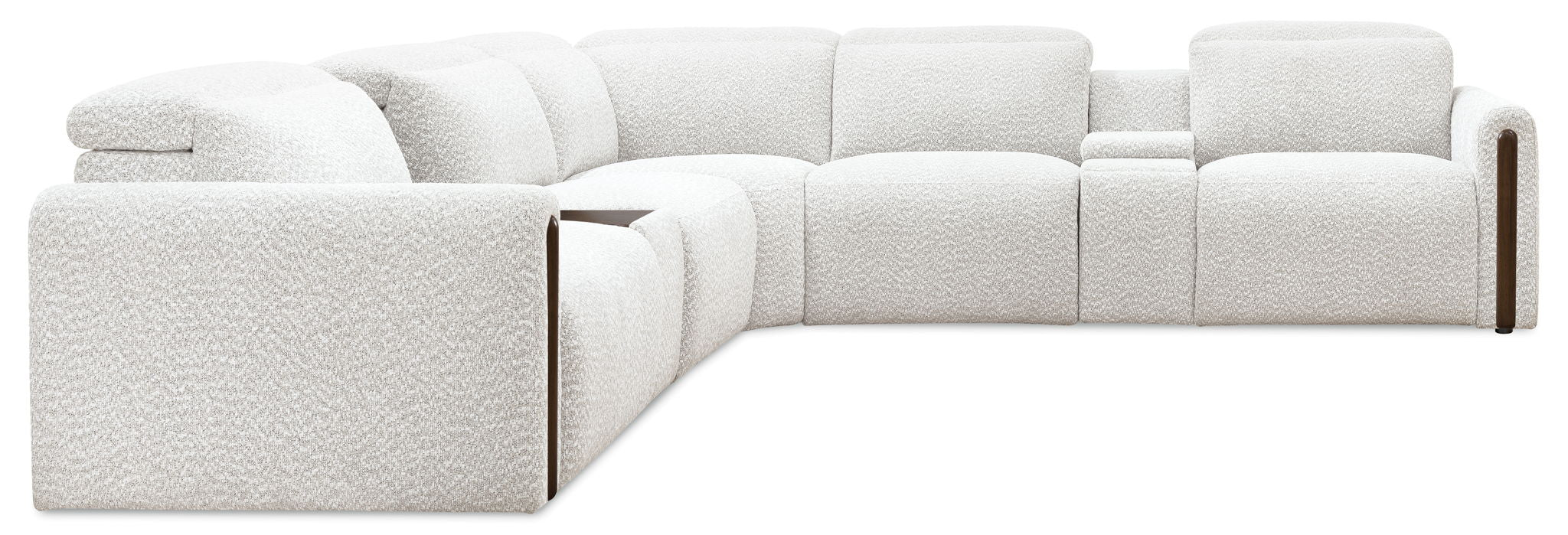 MS - Anaheim Seven-Piece Power Sectional - White