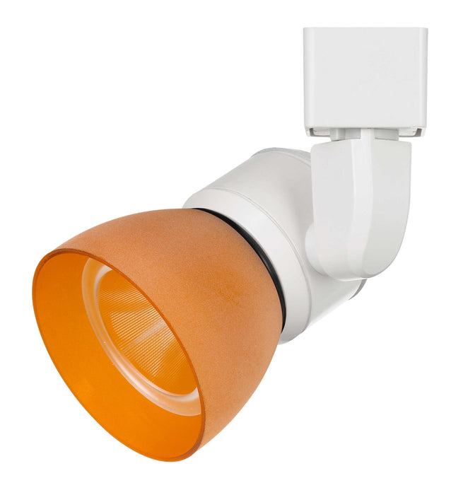 6.25" Height Metal Track Head - White & Orange