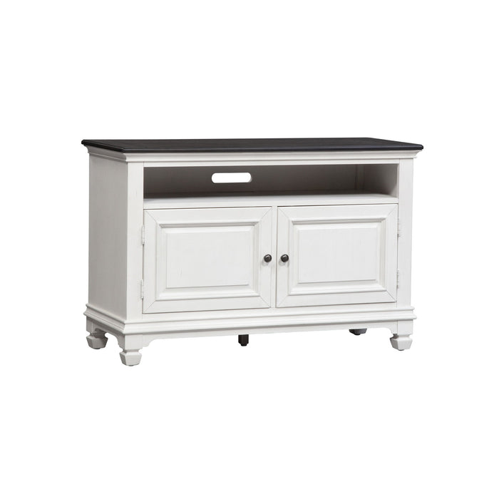 Allyson Park - 46" TV Console - Wirebrushed White / Charcoal