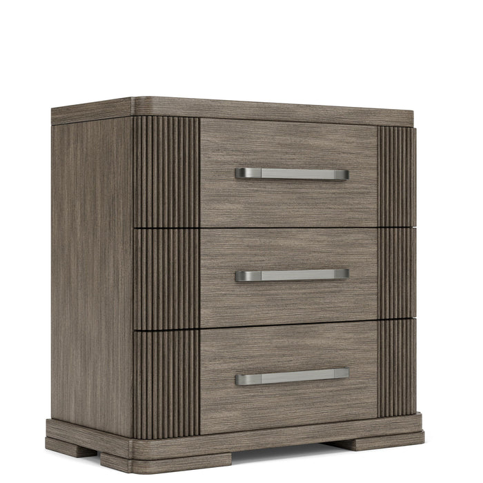 Sariel - 3 Drawer Nightstand - Dark Brown