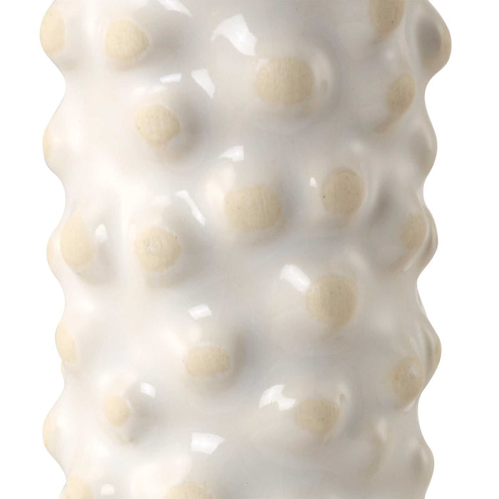 Makira - Cylindrical Sculptures (Set of 3) - Pearl Silver