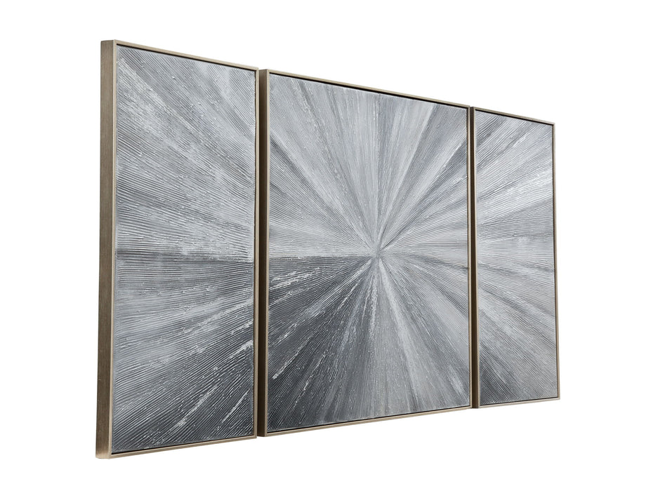 Cambric Canvas Art (Set of 3) - Dark Gray