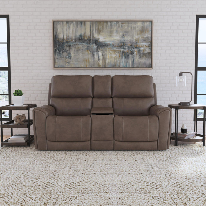 Carter - Power Reclining Loveseat With Console & Power Headrests & Lumbar - Cappuccino