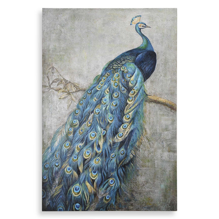 Proud Papa - Hand Painted Art - Blue