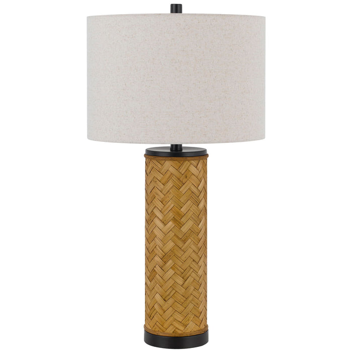 Talino - 28.5" Height Metal Table Lamp - Rattan / Burlap