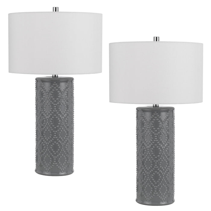 Castine - Table Lamp (Set of 2) - Slate Grey