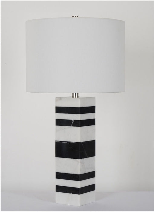 Soho Stripe Table Lamp - Black / White