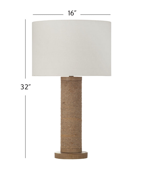 Adams - Table Lamp - Natural Rope / White
